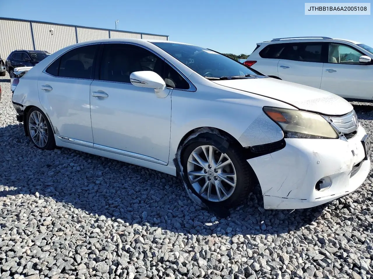 2010 Lexus Hs 250H VIN: JTHBB1BA6A2005108 Lot: 92769135