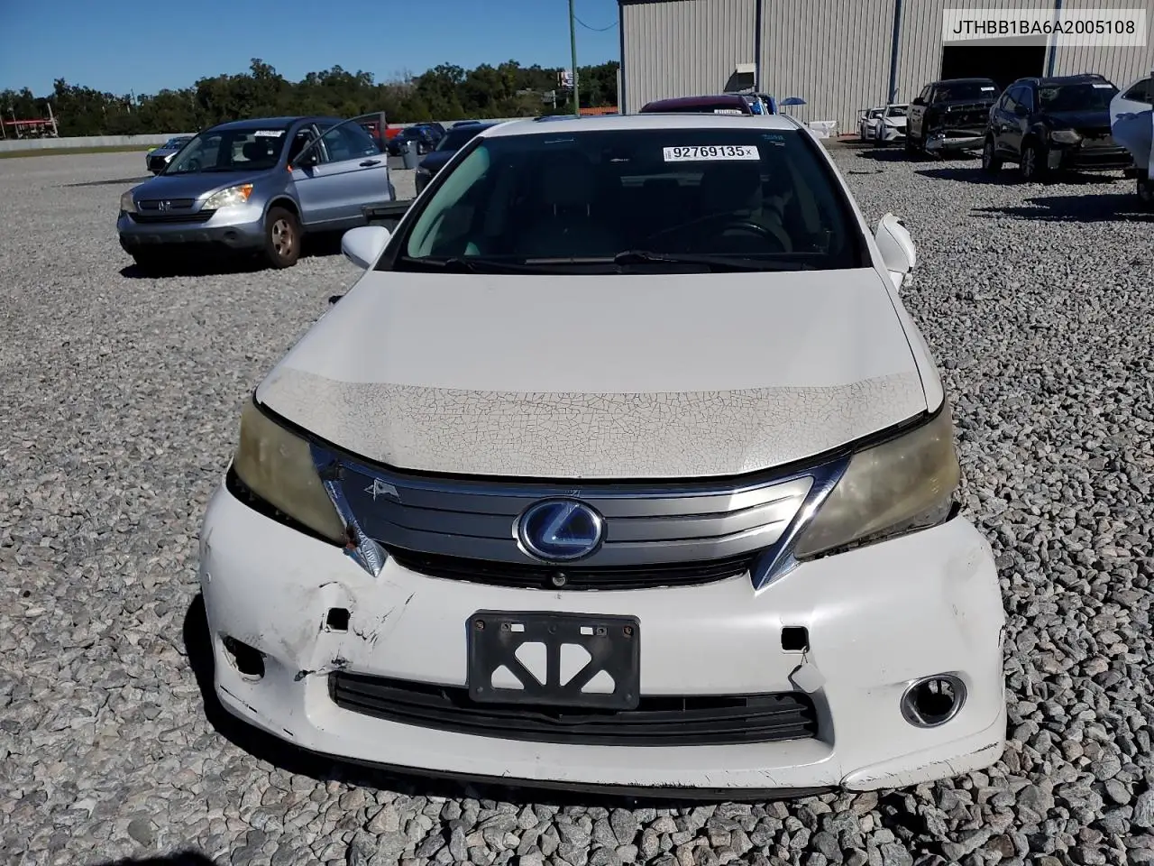 2010 Lexus Hs 250H VIN: JTHBB1BA6A2005108 Lot: 92769135