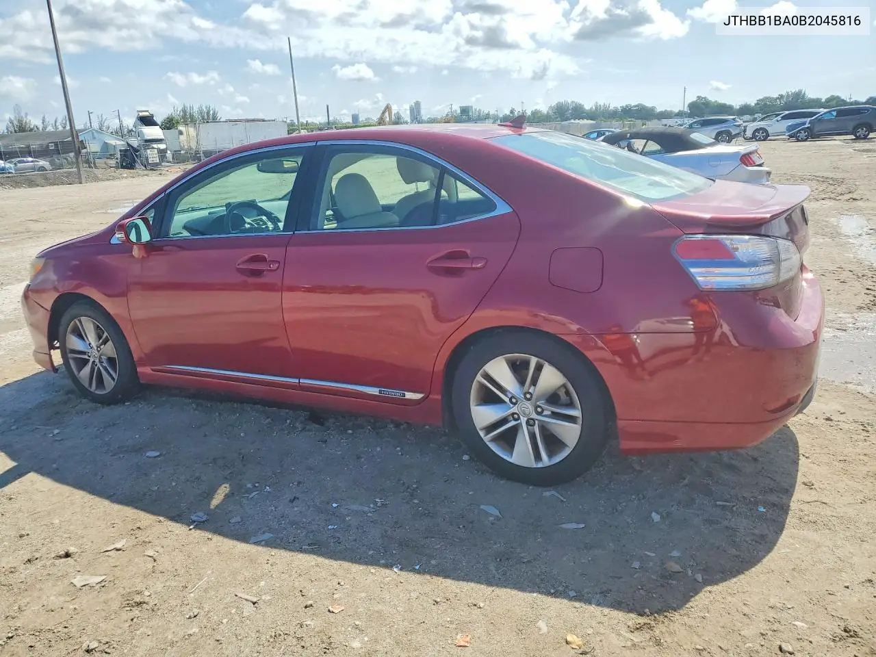 2011 Lexus Hs 250H VIN: JTHBB1BA0B2045816 Lot: 51461276