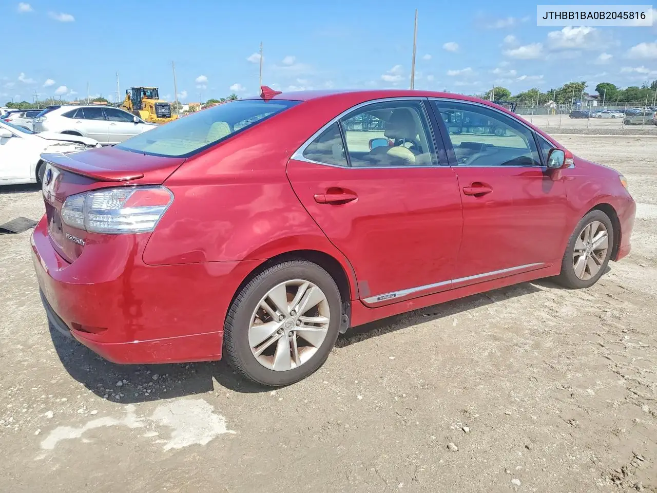 2011 Lexus Hs 250H VIN: JTHBB1BA0B2045816 Lot: 51461276