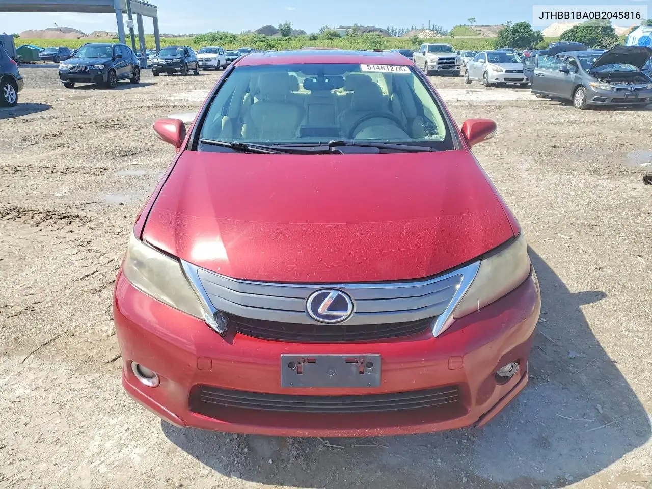 2011 Lexus Hs 250H VIN: JTHBB1BA0B2045816 Lot: 51461276