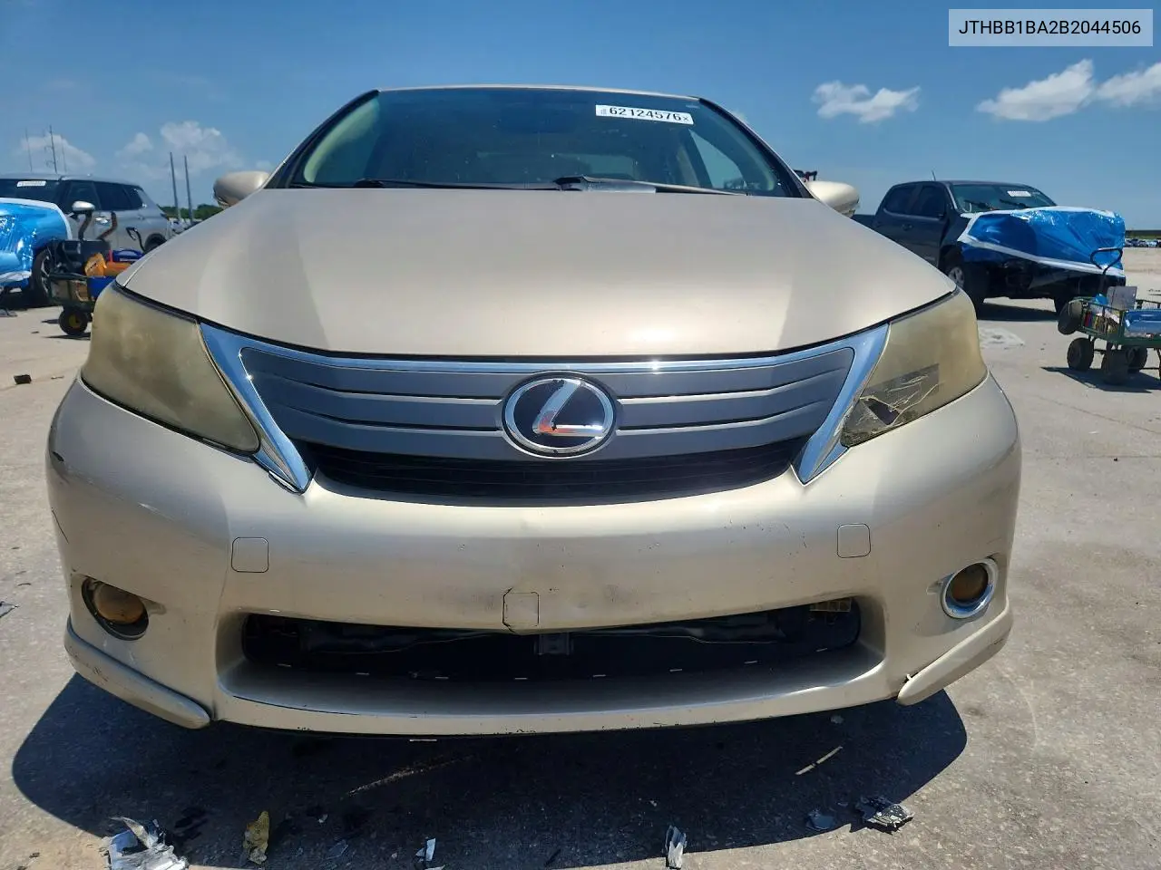 2011 Lexus Hs 250H VIN: JTHBB1BA2B2044506 Lot: 62124576