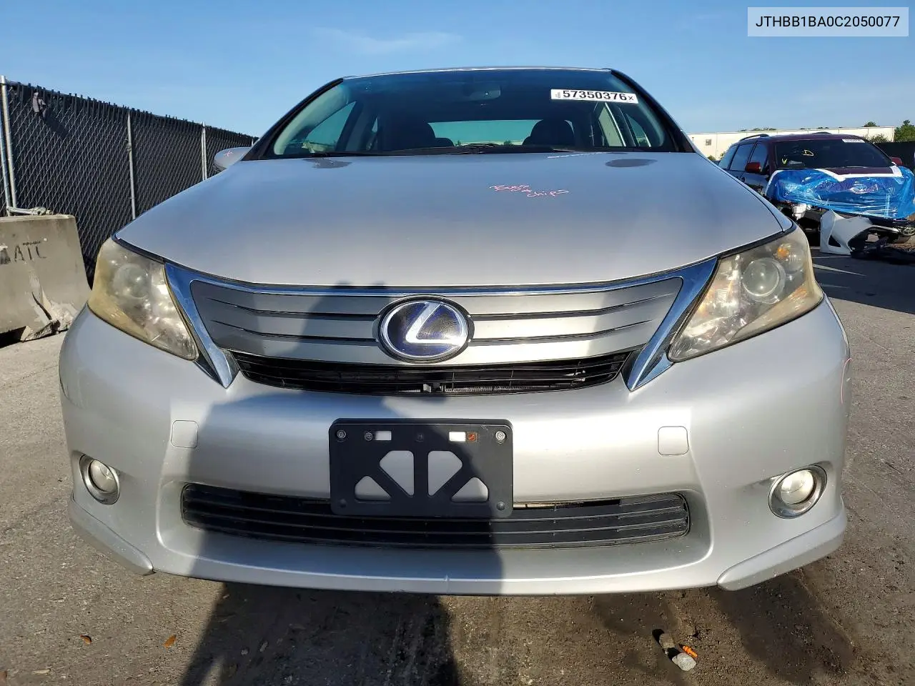 2012 Lexus Hs 250H VIN: JTHBB1BA0C2050077 Lot: 57350376