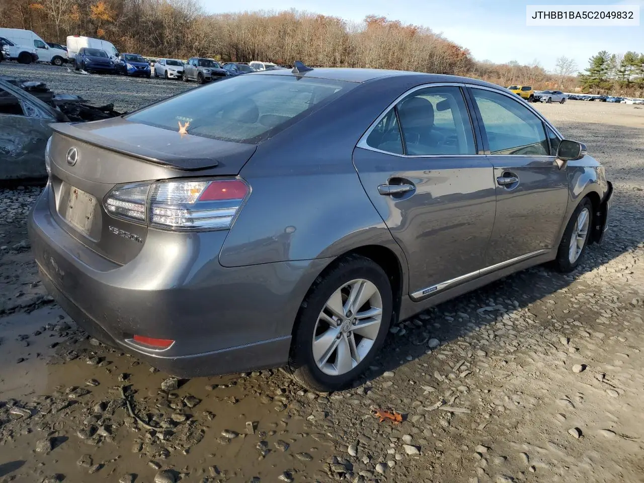 2012 Lexus Hs 250H VIN: JTHBB1BA5C2049832 Lot: 92474225