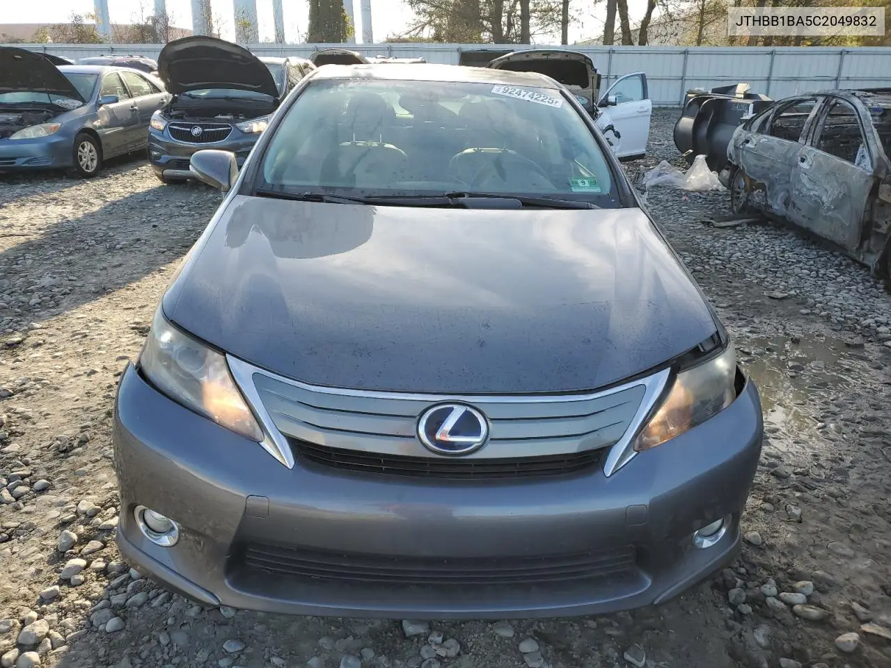 2012 Lexus Hs 250H VIN: JTHBB1BA5C2049832 Lot: 92474225