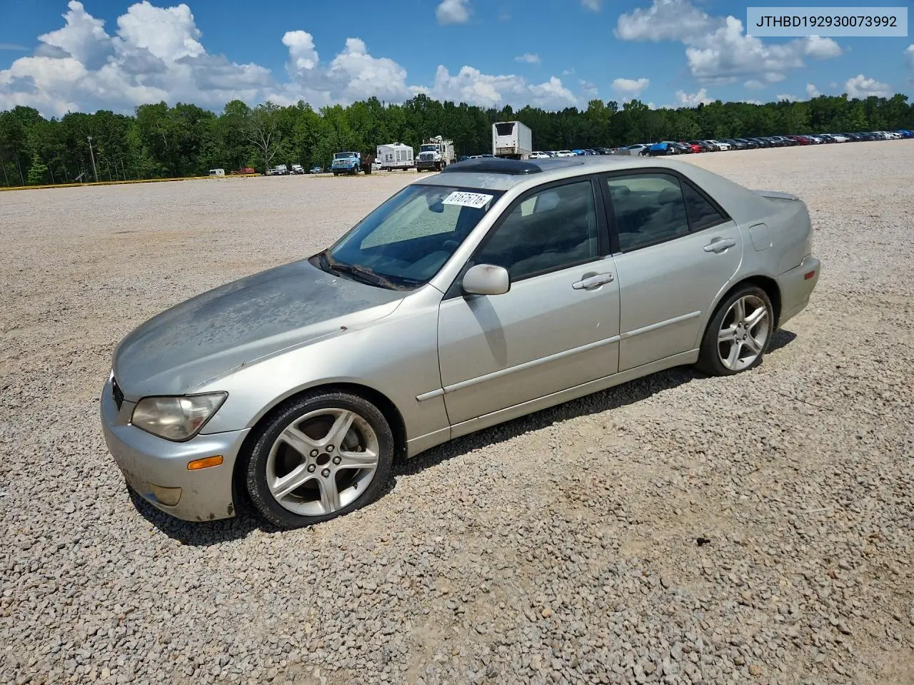 2003 Lexus Is 300 Base VIN: JTHBD192930073992 Lot: 61675716