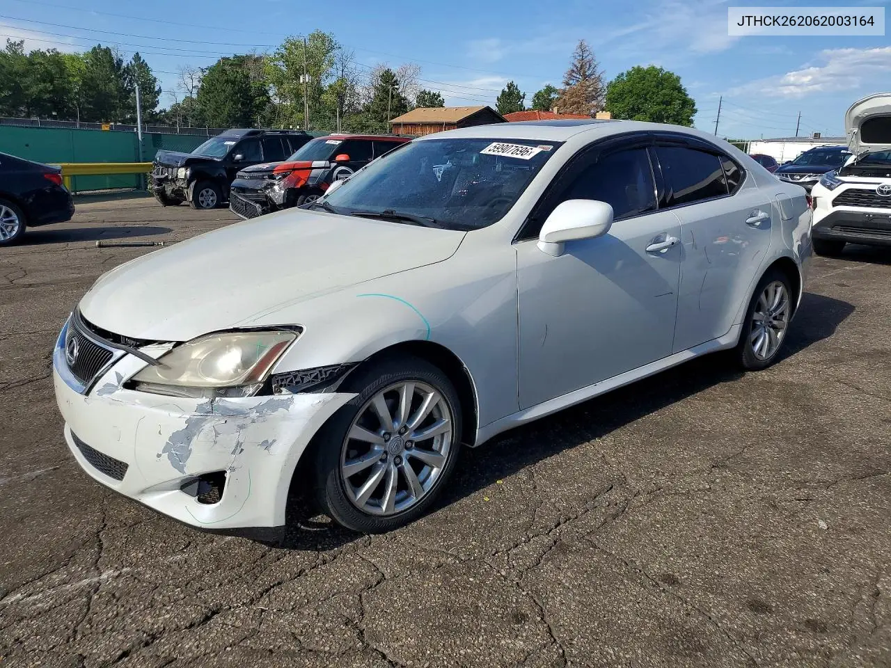 2006 Lexus Is 250 VIN: JTHCK262062003164 Lot: 59907696