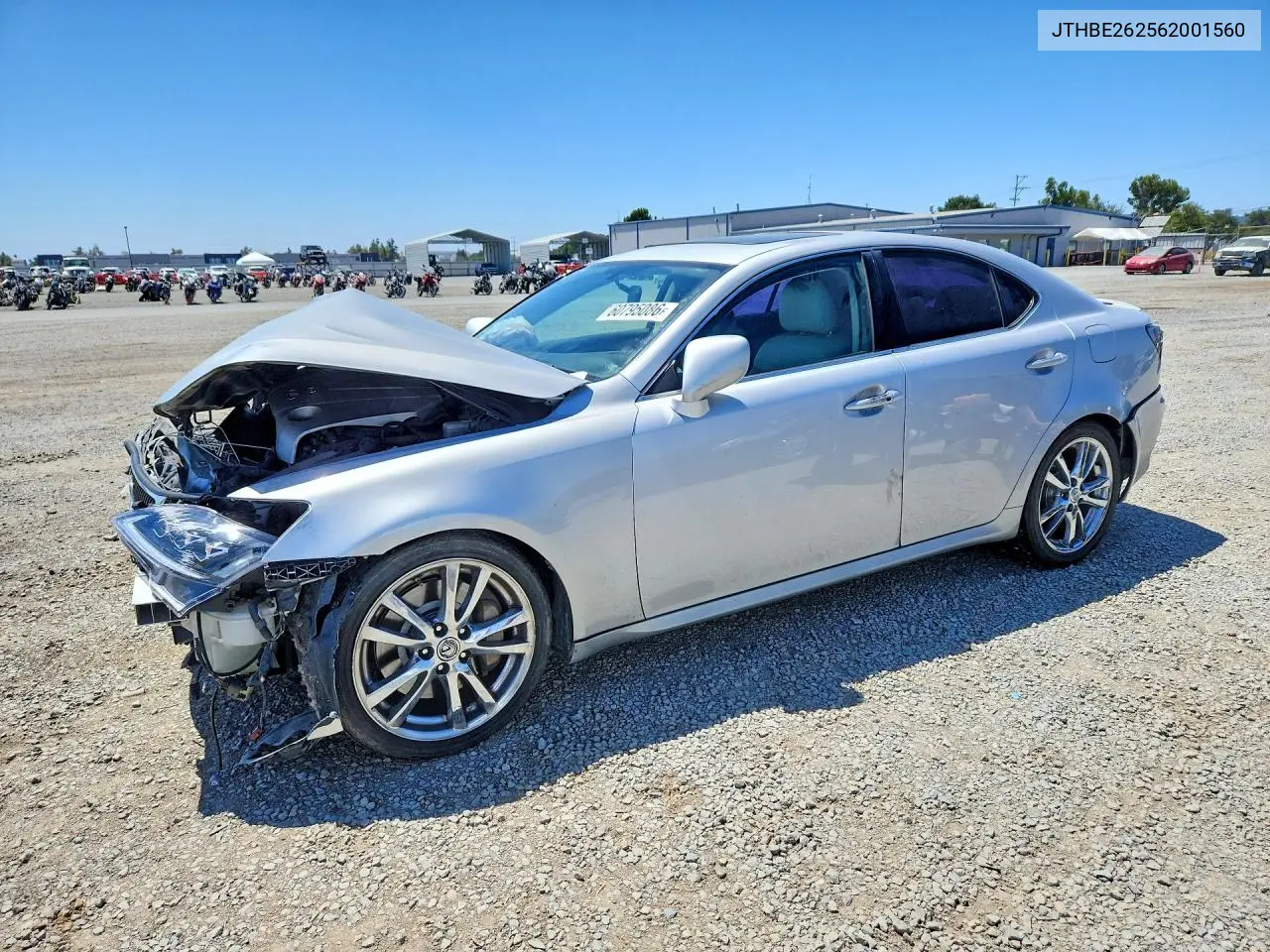 2006 Lexus Is 350 VIN: JTHBE262562001560 Lot: 60795086