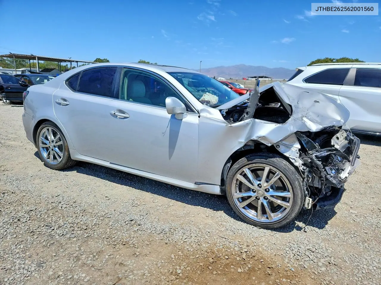 2006 Lexus Is 350 VIN: JTHBE262562001560 Lot: 60795086