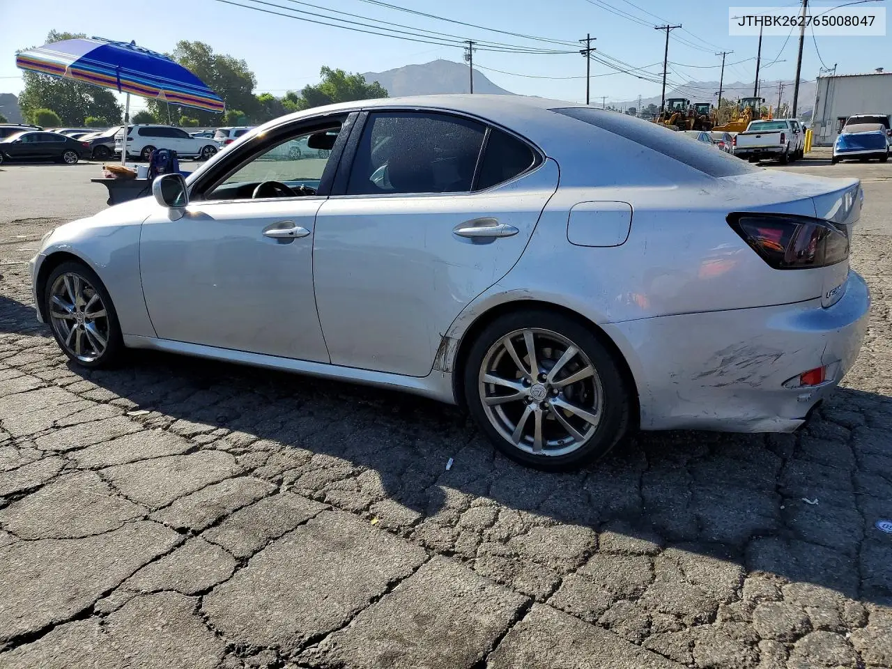 2006 Lexus Is 250 VIN: JTHBK262765008047 Lot: 60897126