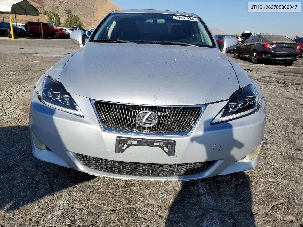 2006 Lexus Is 250 VIN: JTHBK262765008047 Lot: 60897126