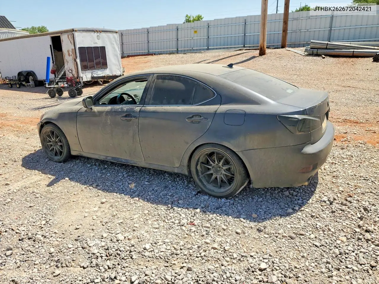 2007 Lexus Is 250 VIN: JTHBK262672042421 Lot: 61692256