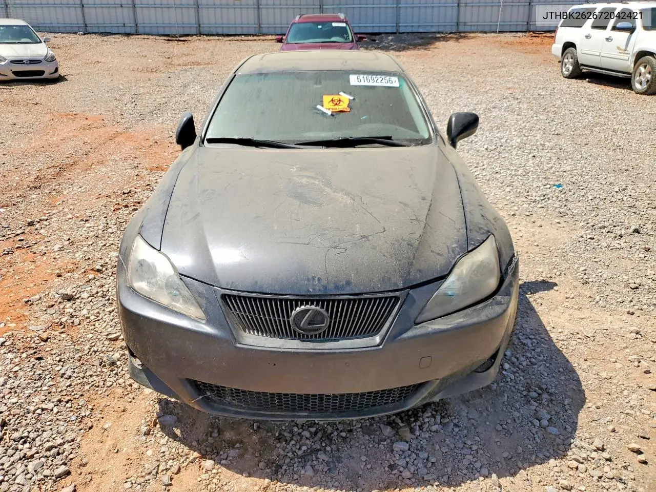 2007 Lexus Is 250 VIN: JTHBK262672042421 Lot: 61692256