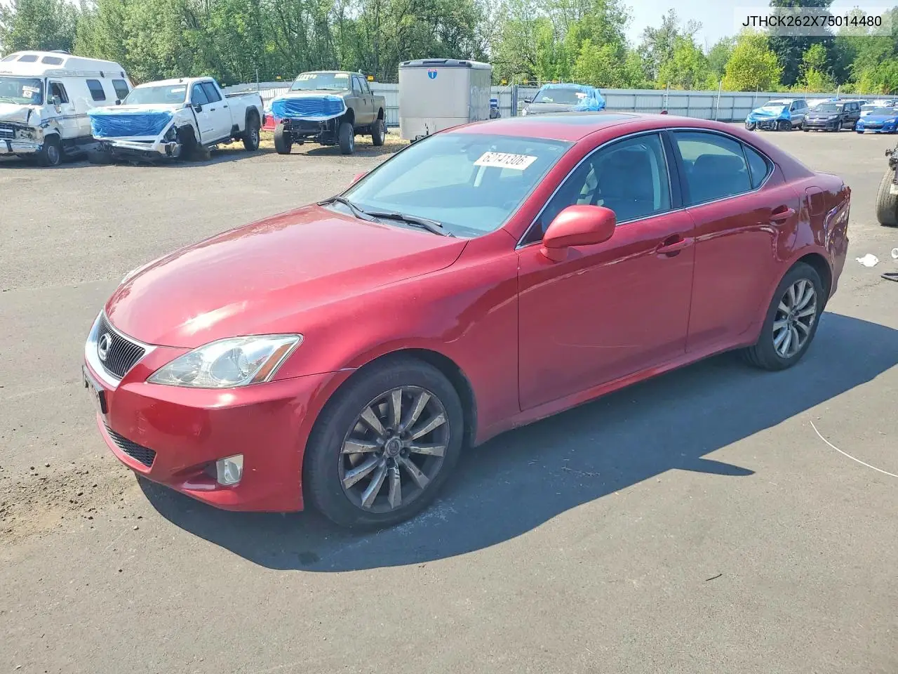 2007 Lexus Is 250 VIN: JTHCK262X75014480 Lot: 62141306