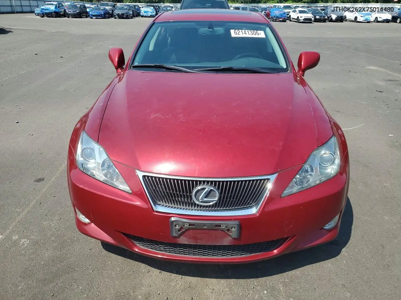 2007 Lexus Is 250 VIN: JTHCK262X75014480 Lot: 62141306