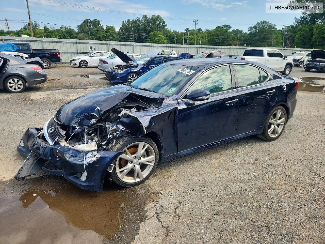 2010 Lexus Is 250 VIN: JTHBF5C20A5110700 Lot: 59387756
