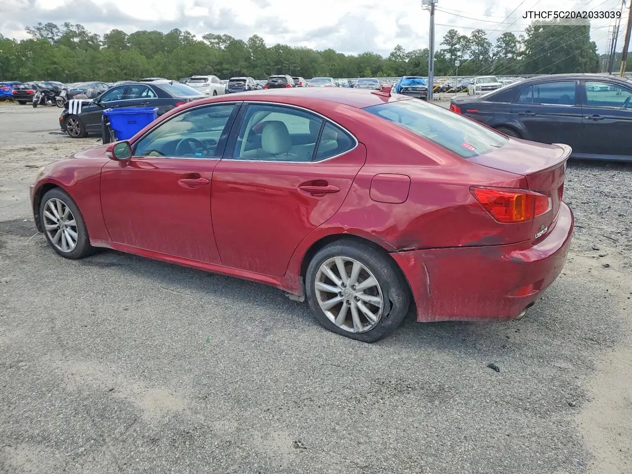 2010 Lexus Is 250 VIN: JTHCF5C20A2033039 Lot: 60630836