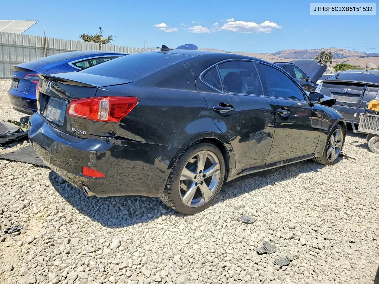 2011 Lexus Is 250 VIN: JTHBF5C2XB5151532 Lot: 60717236