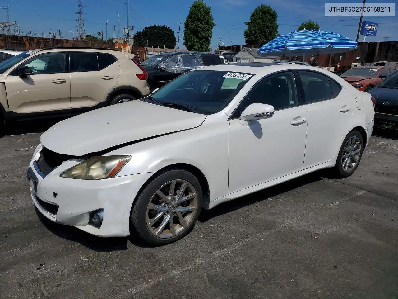 2012 Lexus Is 250 Base VIN: JTHBF5C27C5168211 Lot: 61936276