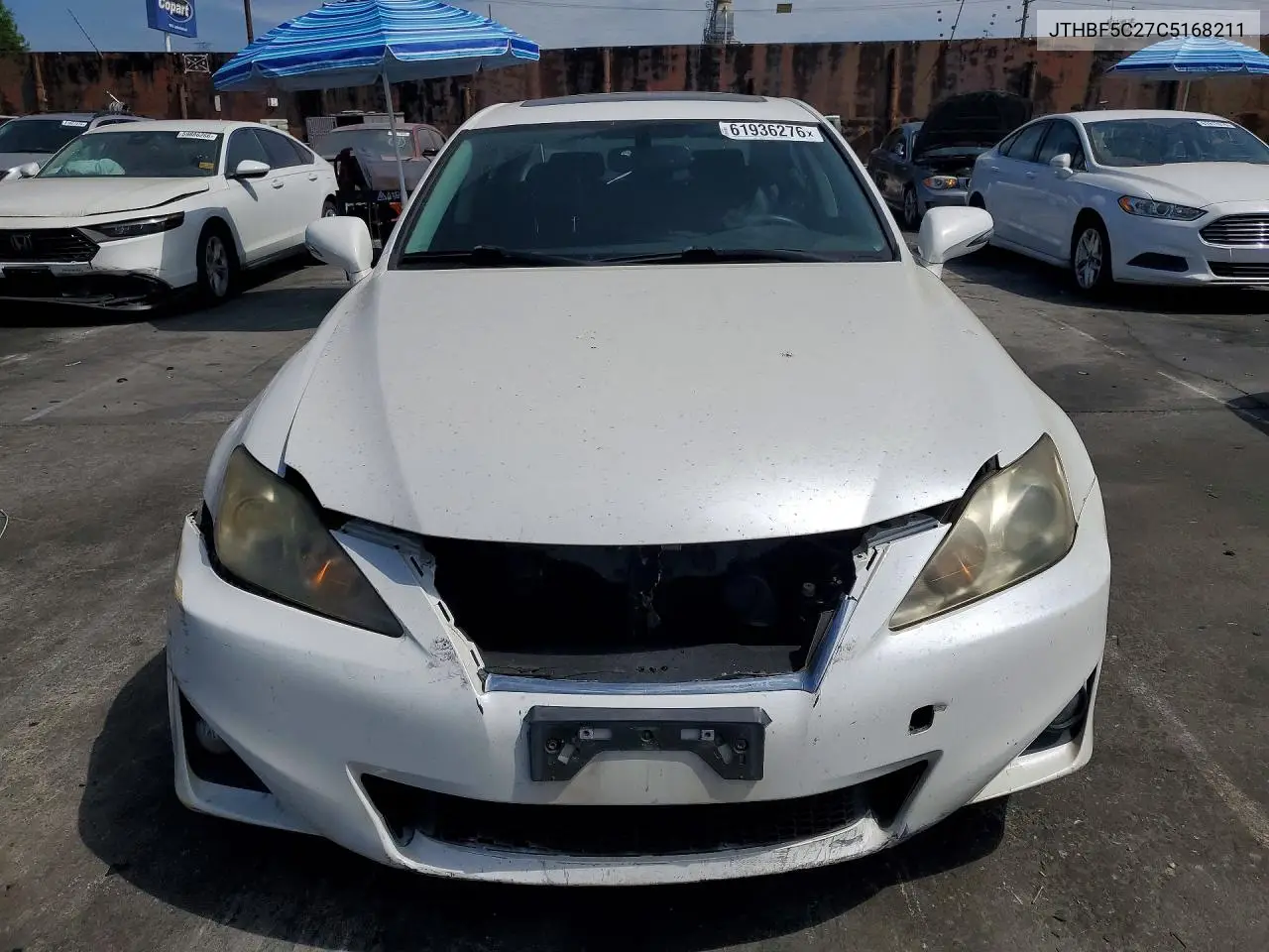 2012 Lexus Is 250 Base VIN: JTHBF5C27C5168211 Lot: 61936276