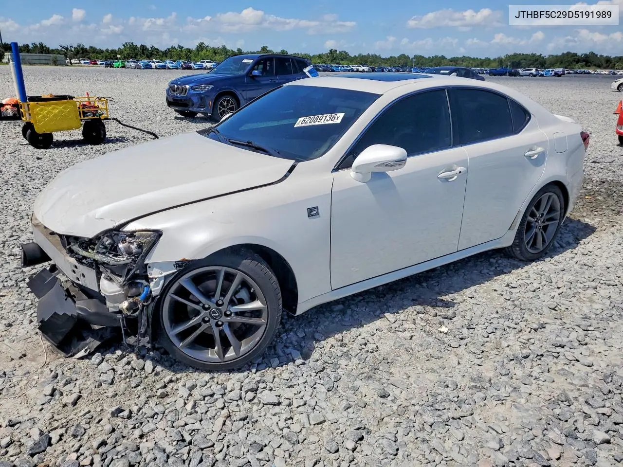 2013 Lexus Is 250 VIN: JTHBF5C29D5191989 Lot: 62089136