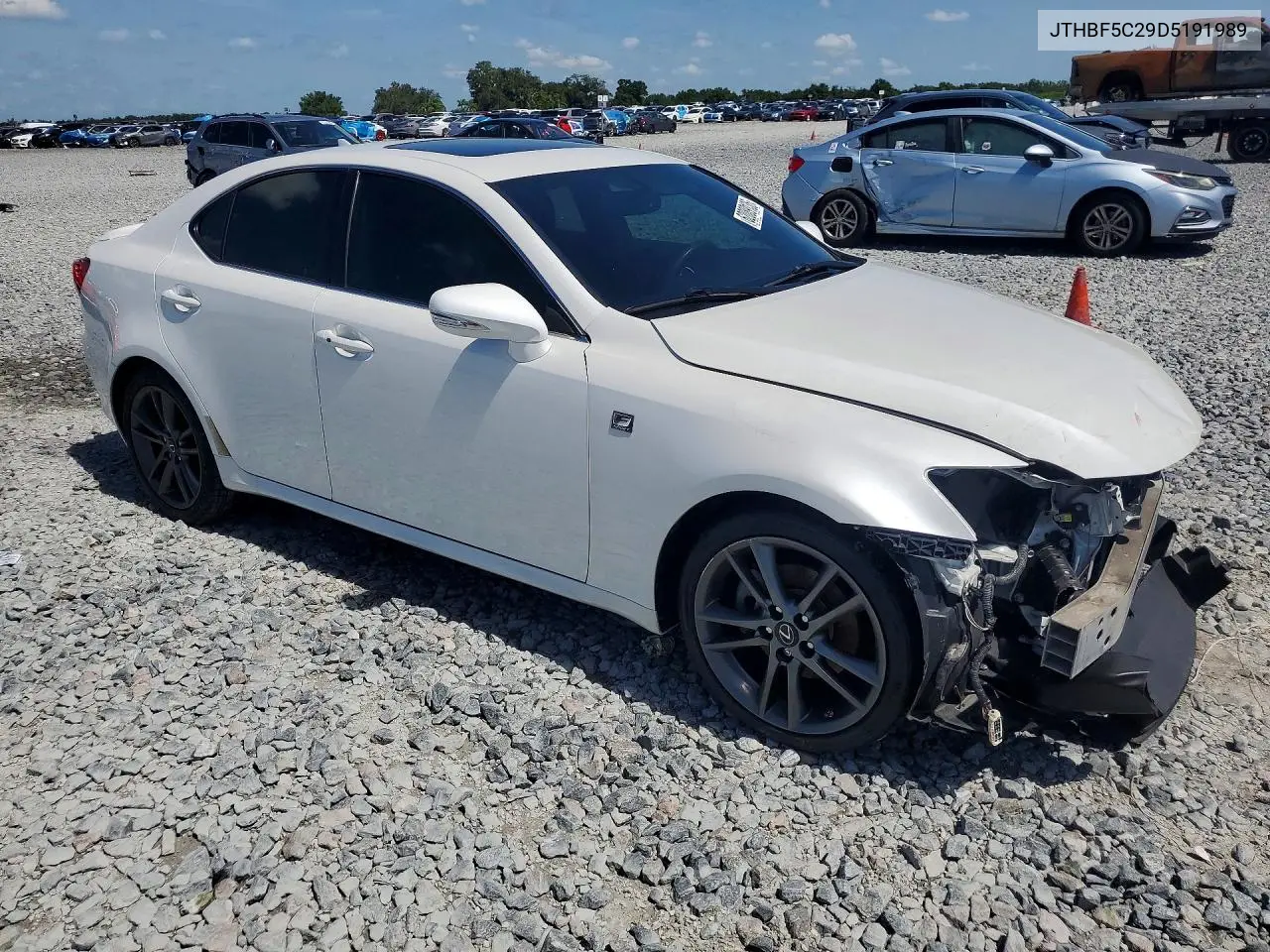 2013 Lexus Is 250 VIN: JTHBF5C29D5191989 Lot: 62089136