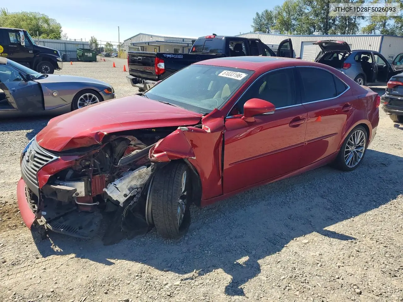 2015 Lexus Is 250 VIN: JTHCF1D28F5026093 Lot: 61033196