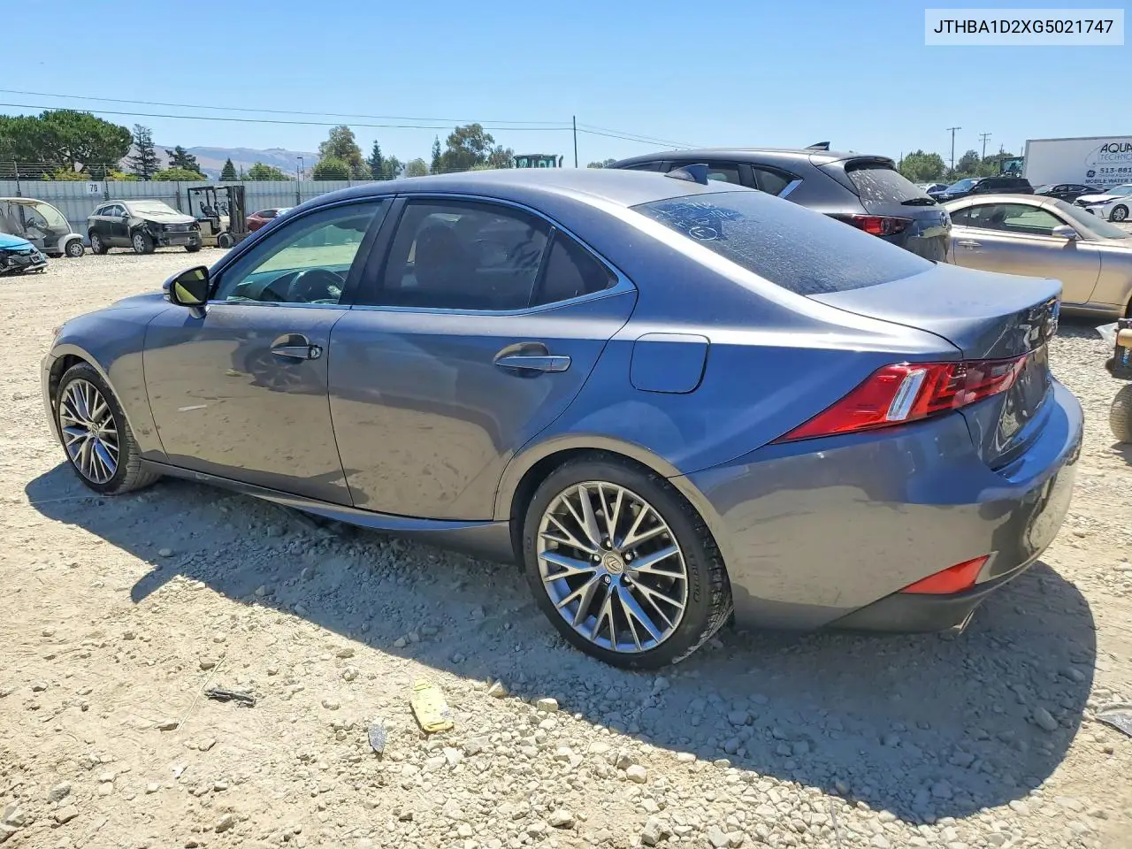 2016 Lexus Is 200T VIN: JTHBA1D2XG5021747 Lot: 60425596