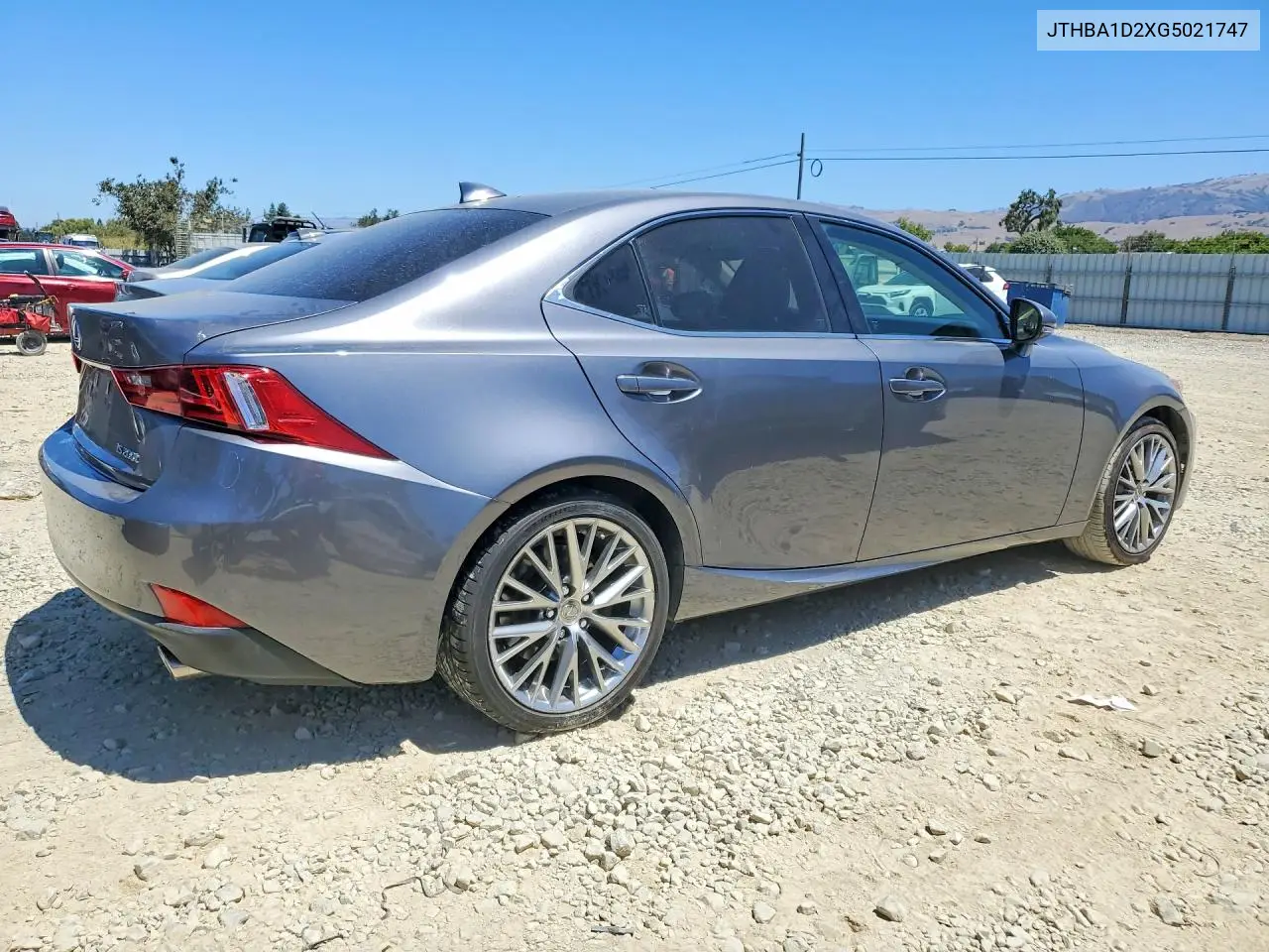 2016 Lexus Is 200T VIN: JTHBA1D2XG5021747 Lot: 60425596