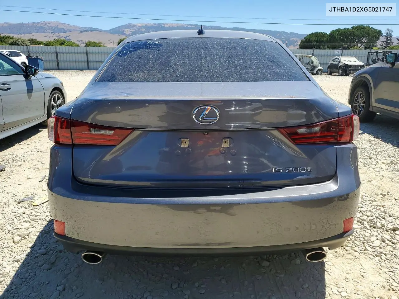 2016 Lexus Is 200T VIN: JTHBA1D2XG5021747 Lot: 60425596