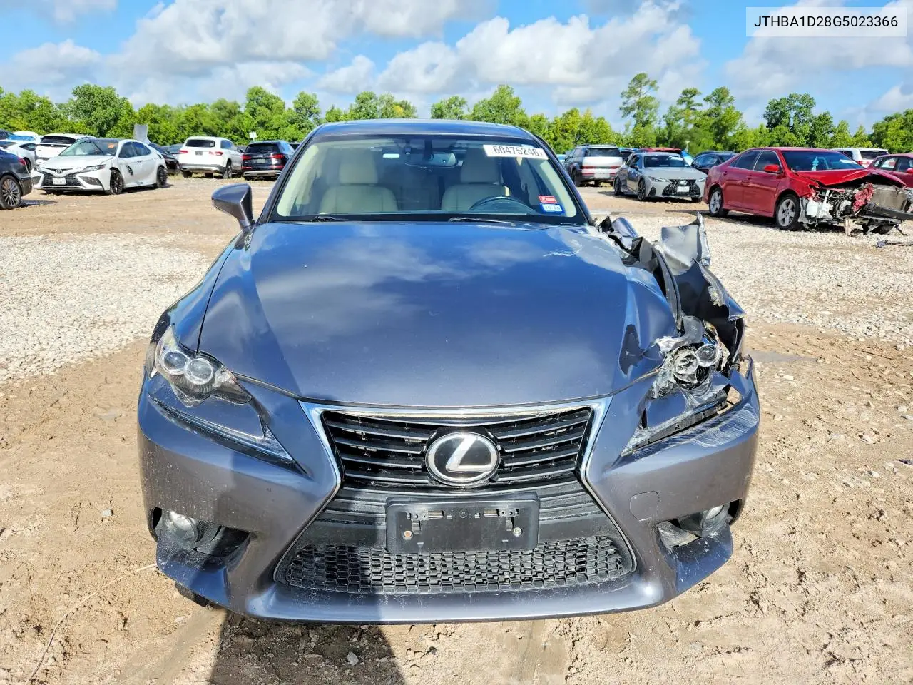 2016 Lexus Is 200T VIN: JTHBA1D28G5023366 Lot: 60475246