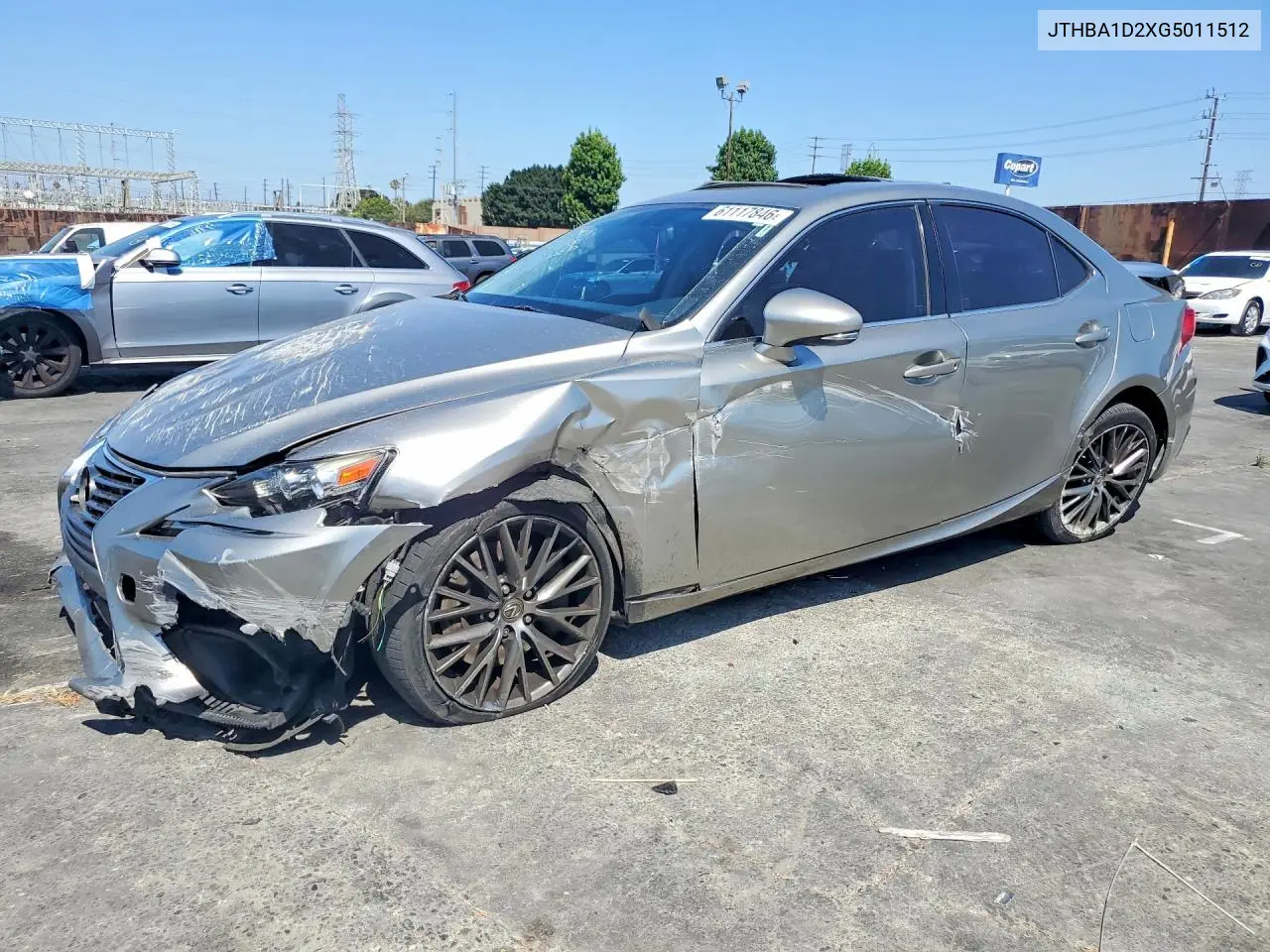 2016 Lexus Is 200T VIN: JTHBA1D2XG5011512 Lot: 61117846