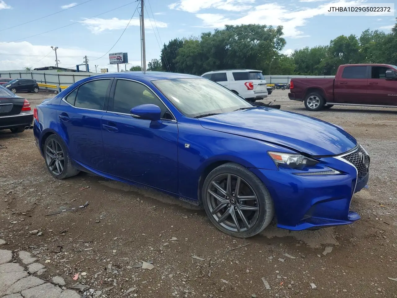 2016 Lexus Is 200T VIN: JTHBA1D29G5022372 Lot: 61411646