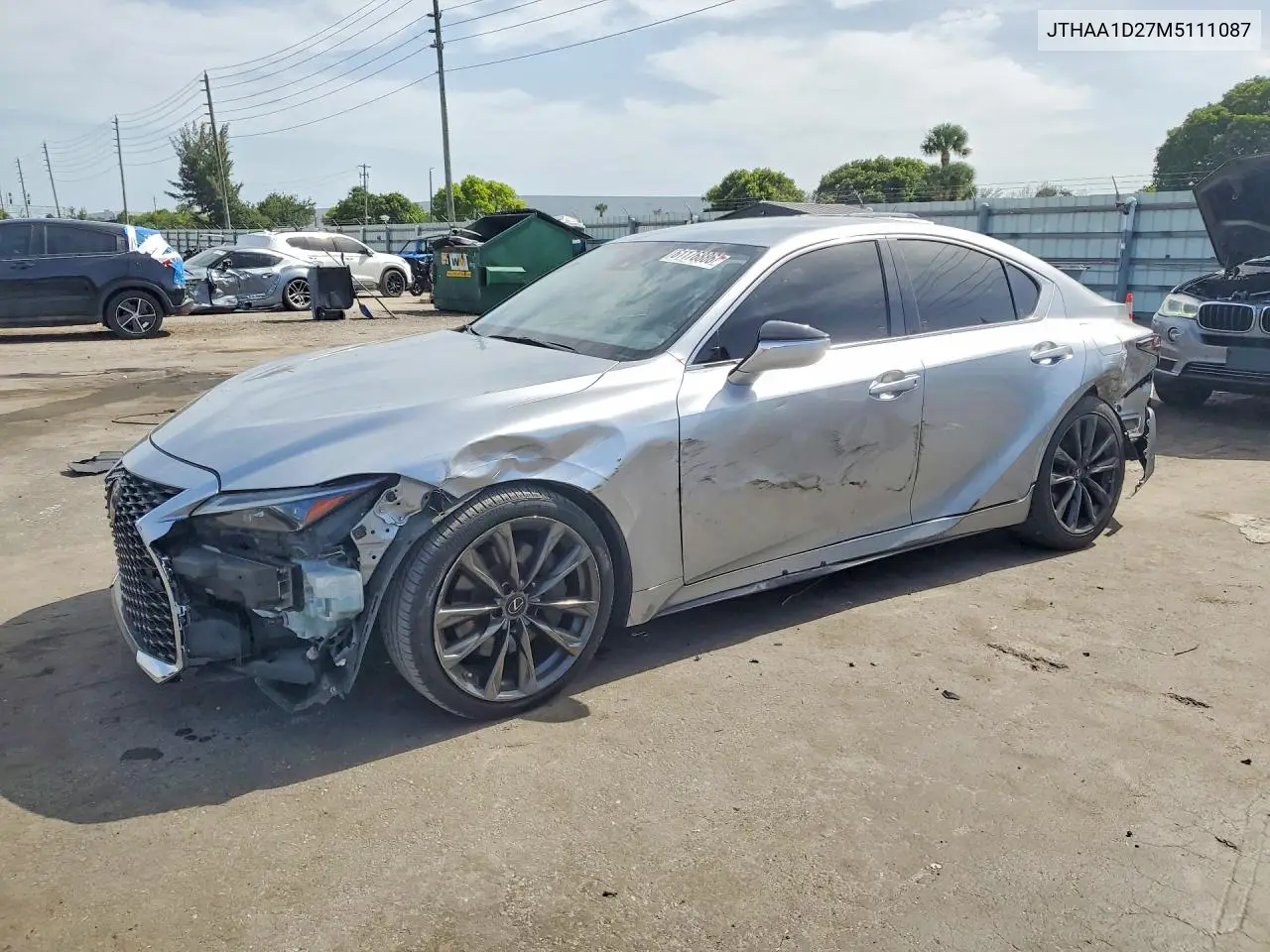 2021 Lexus Is 300 VIN: JTHAA1D27M5111087 Lot: 61176886