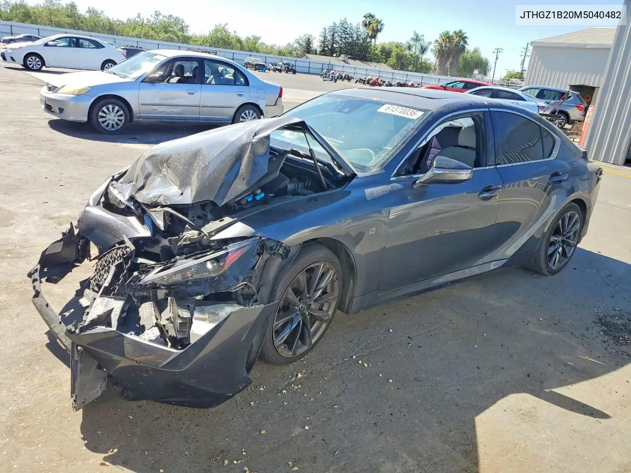 2021 Lexus Is 350 F Sport VIN: JTHGZ1B20M5040482 Lot: 61370036