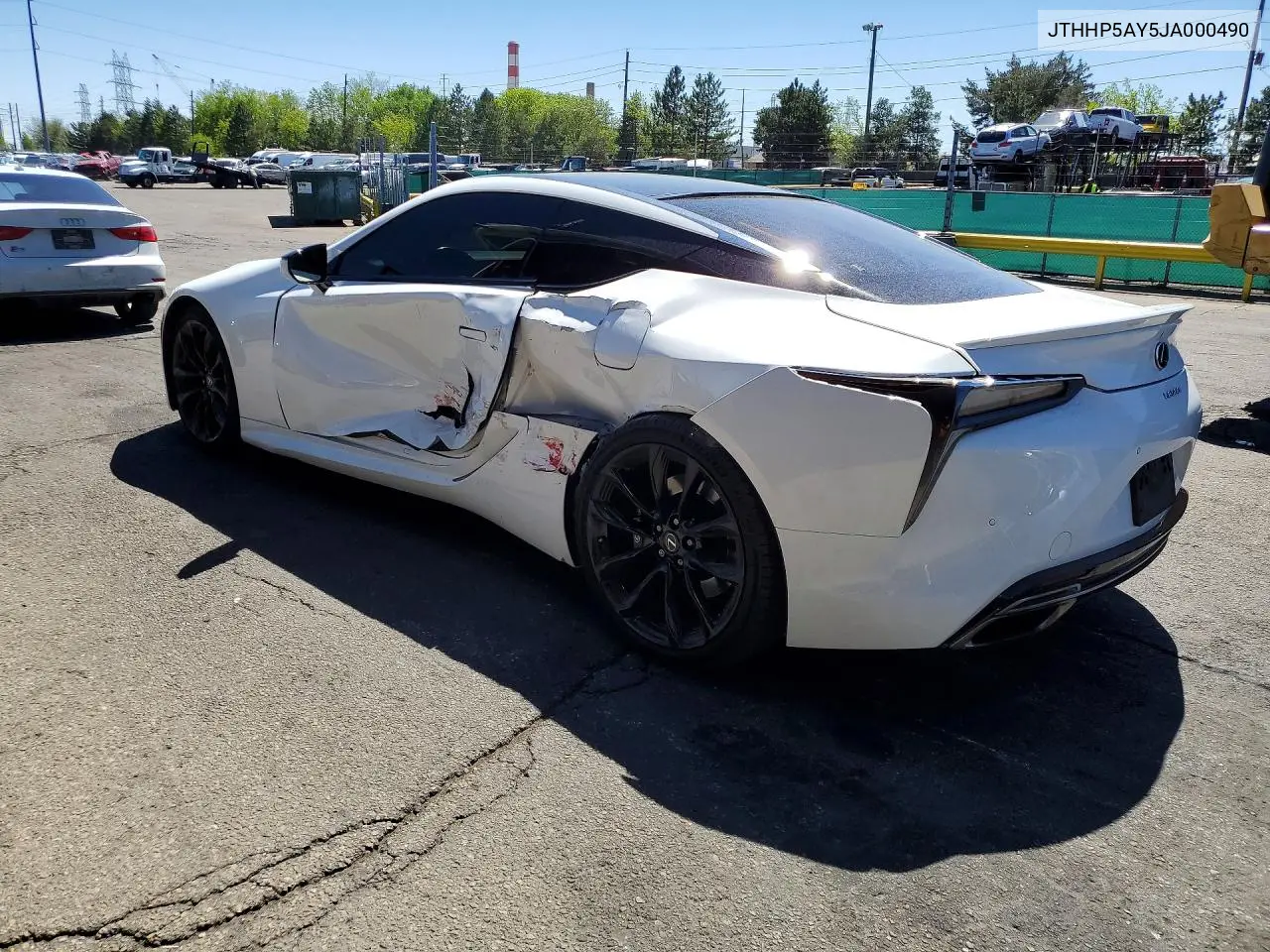 2018 Lexus Lc 500 VIN: JTHHP5AY5JA000490 Lot: 50076526