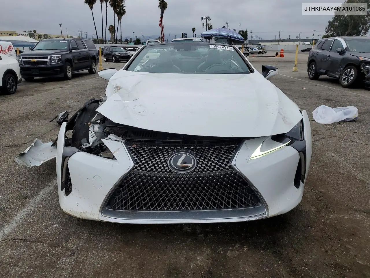 2021 Lexus Lc 500 VIN: JTHKPAAY4MA101085 Lot: 59076316