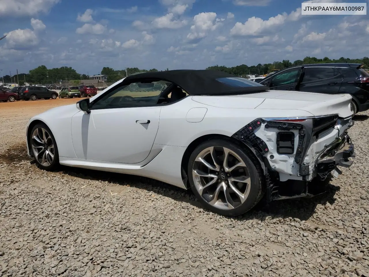 2021 Lexus Lc 500 VIN: JTHKPAAY6MA100987 Lot: 64693655