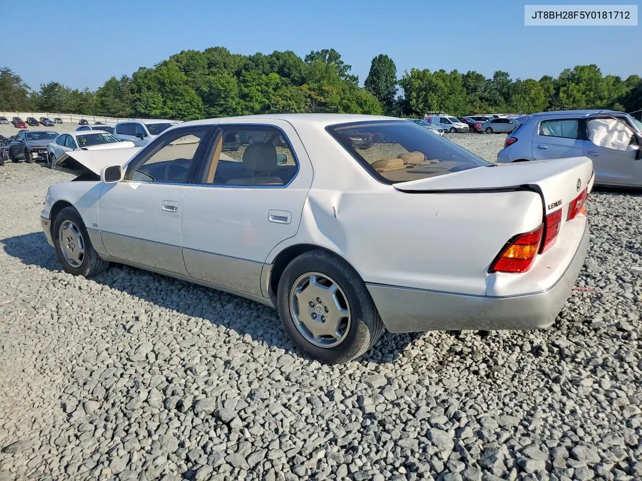 2000 Lexus Ls 400 VIN: JT8BH28F5Y0181712 Lot: 59626036