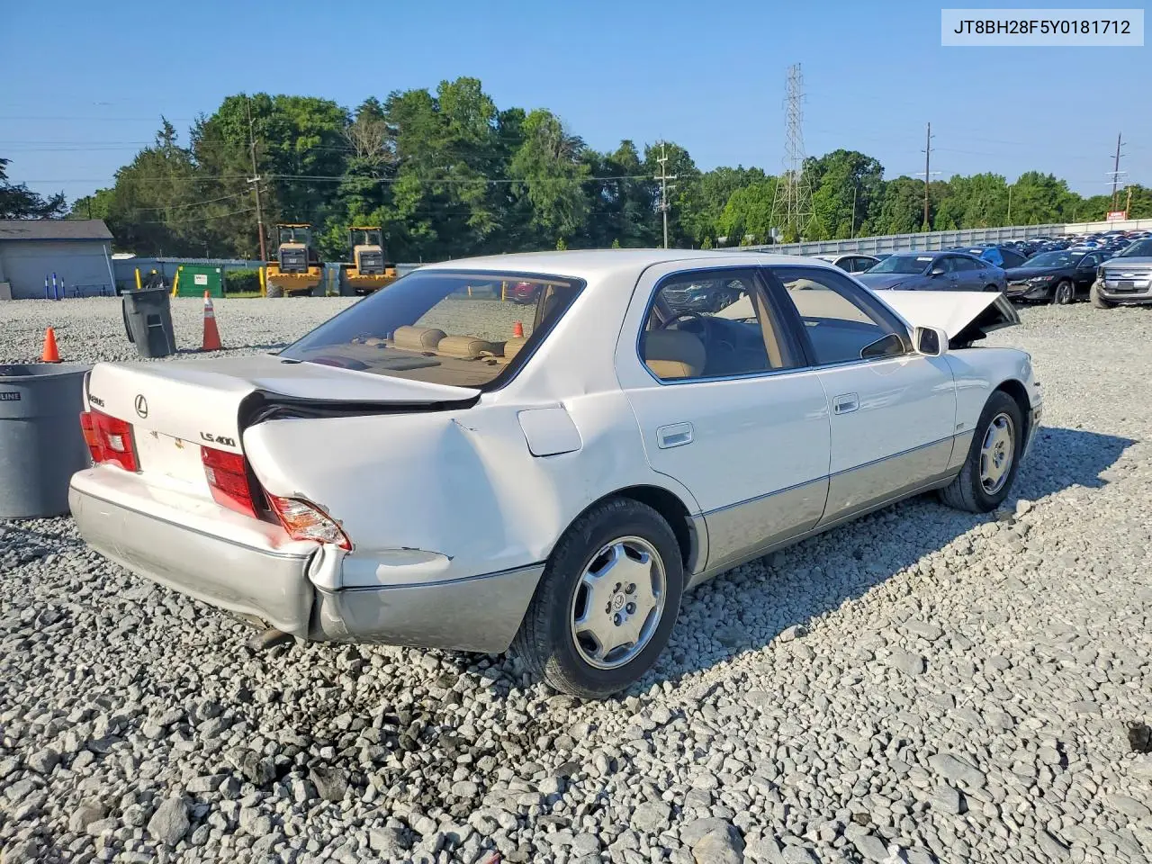 2000 Lexus Ls 400 VIN: JT8BH28F5Y0181712 Lot: 59626036