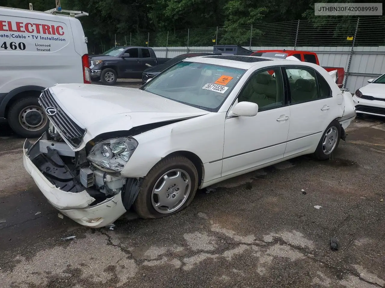 2002 Lexus Ls 430 VIN: JTHBN30F420089959 Lot: 56715526