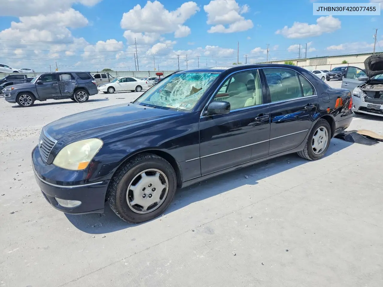 2002 Lexus Ls 430 VIN: JTHBN30F420077455 Lot: 57153096