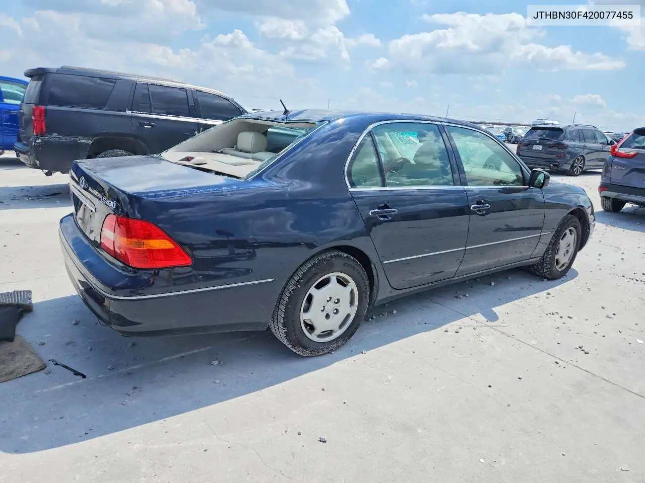 2002 Lexus Ls 430 VIN: JTHBN30F420077455 Lot: 57153096