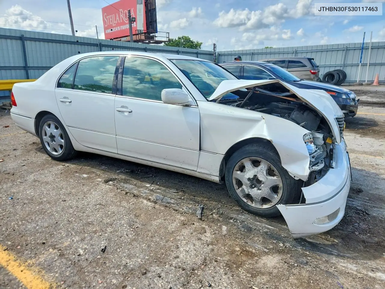2003 Lexus Ls 430 VIN: JTHBN30F530117463 Lot: 55728326