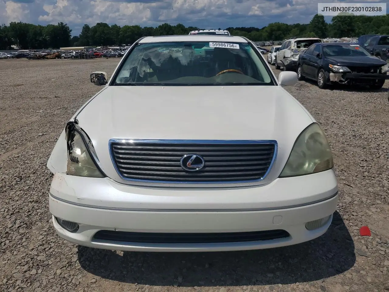 2003 Lexus Ls 430 VIN: JTHBN30F230102838 Lot: 59986756
