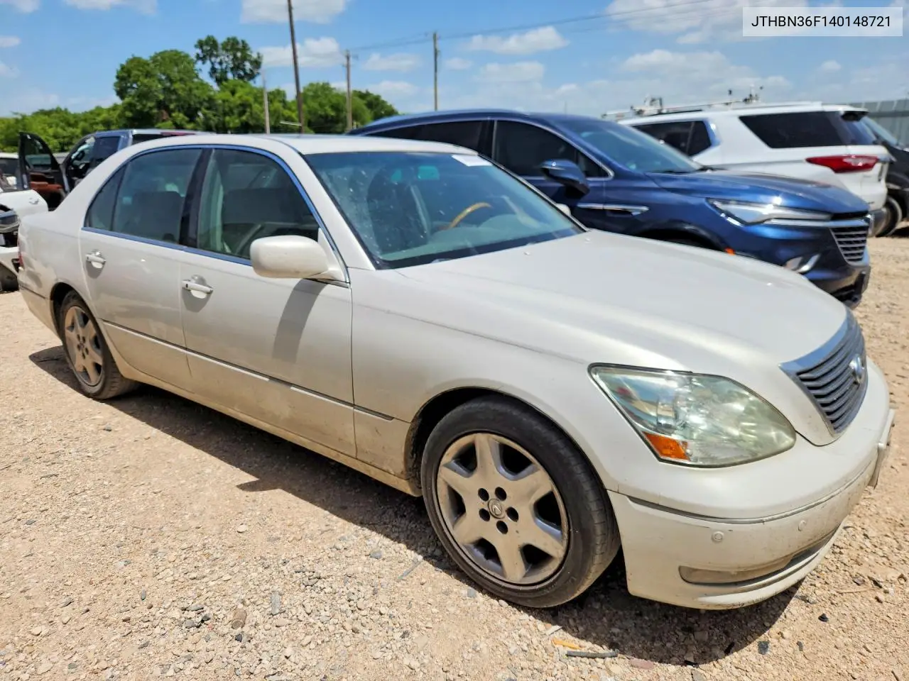 2004 Lexus Ls 430 VIN: JTHBN36F140148721 Lot: 58020166