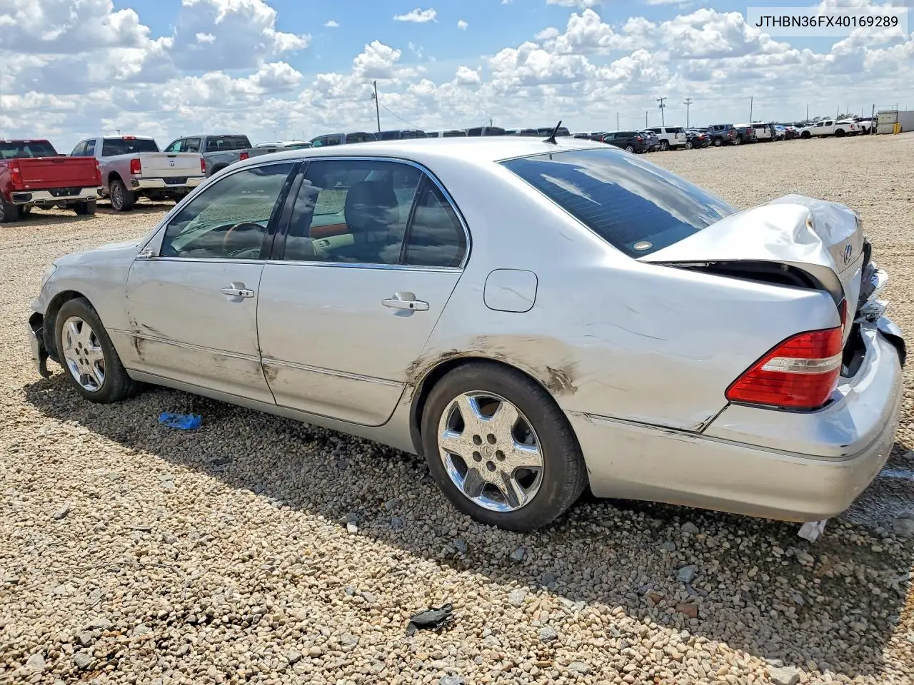 2004 Lexus Ls 430 VIN: JTHBN36FX40169289 Lot: 61316716