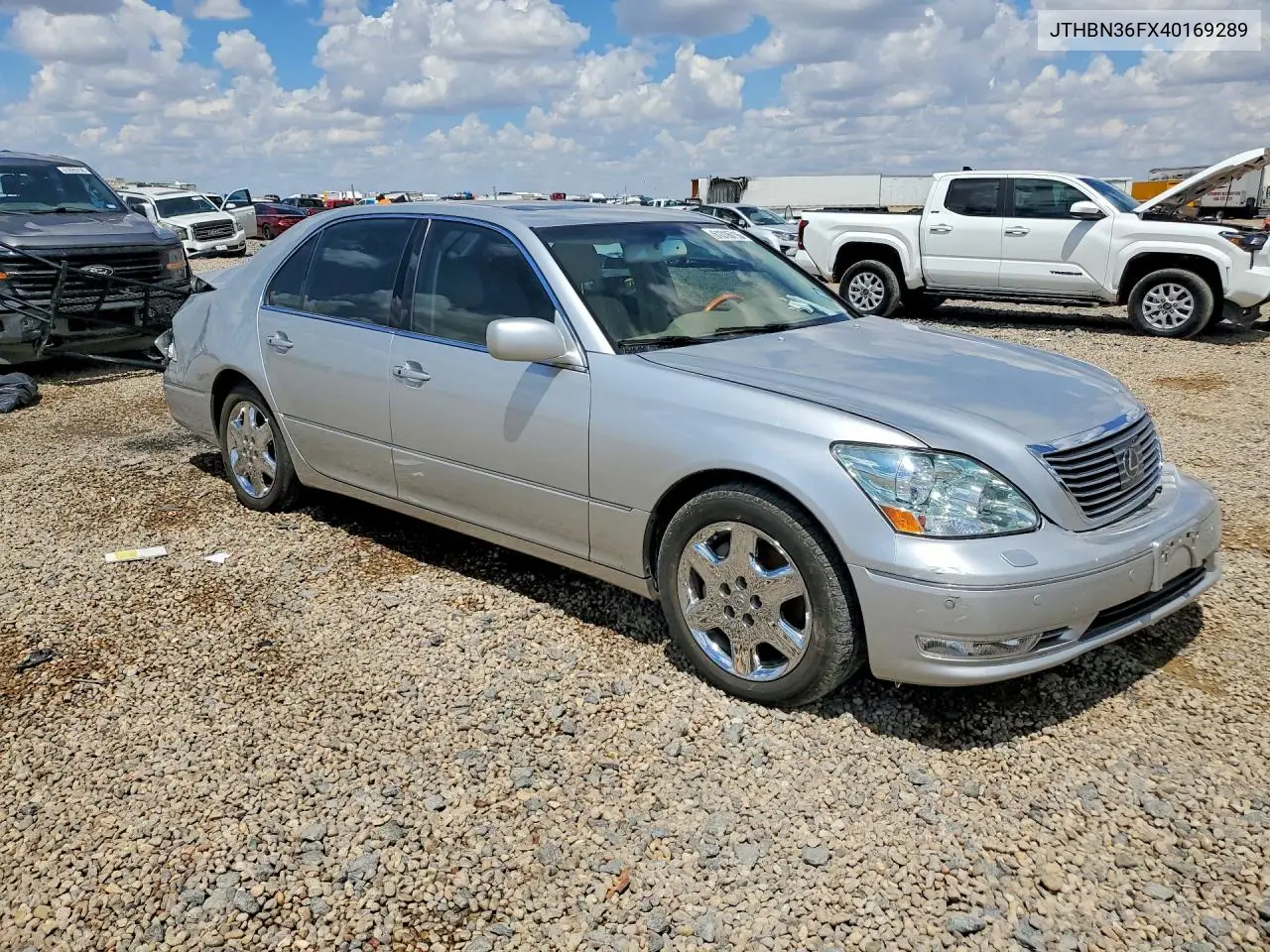 2004 Lexus Ls 430 VIN: JTHBN36FX40169289 Lot: 61316716