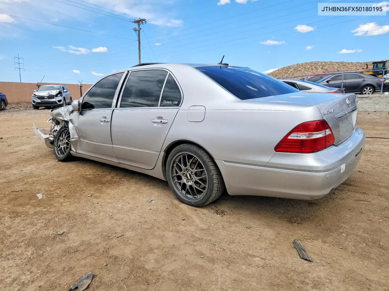 2005 Lexus Ls 430 VIN: JTHBN36FX50180195 Lot: 55976076