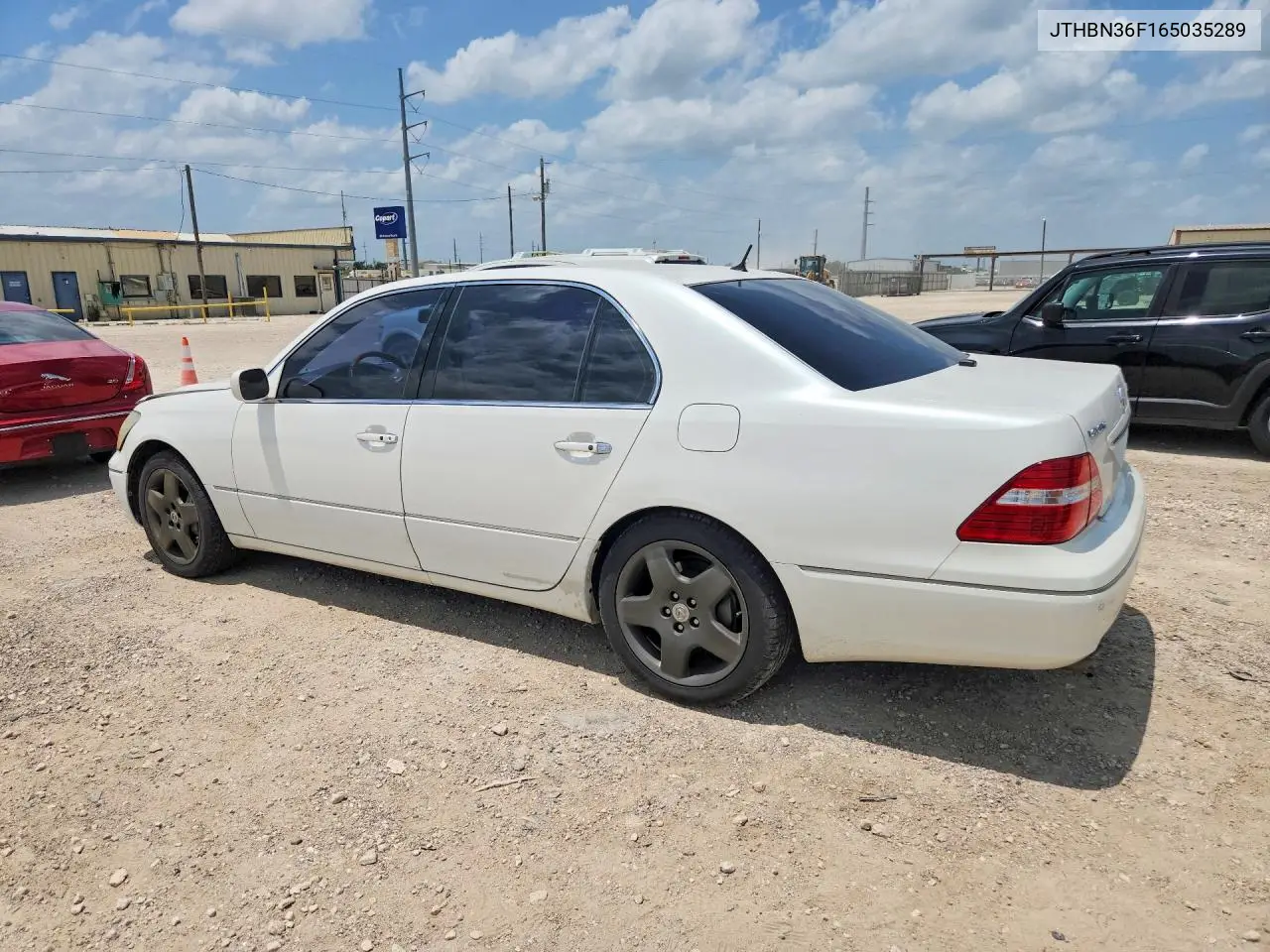 2006 Lexus Ls 430 VIN: JTHBN36F165035289 Lot: 58812446